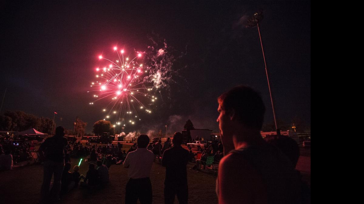 
Saturday night was aglow with fireworks, ending the Hilmar Dairy and Farm Festival at Hilmar High School.
