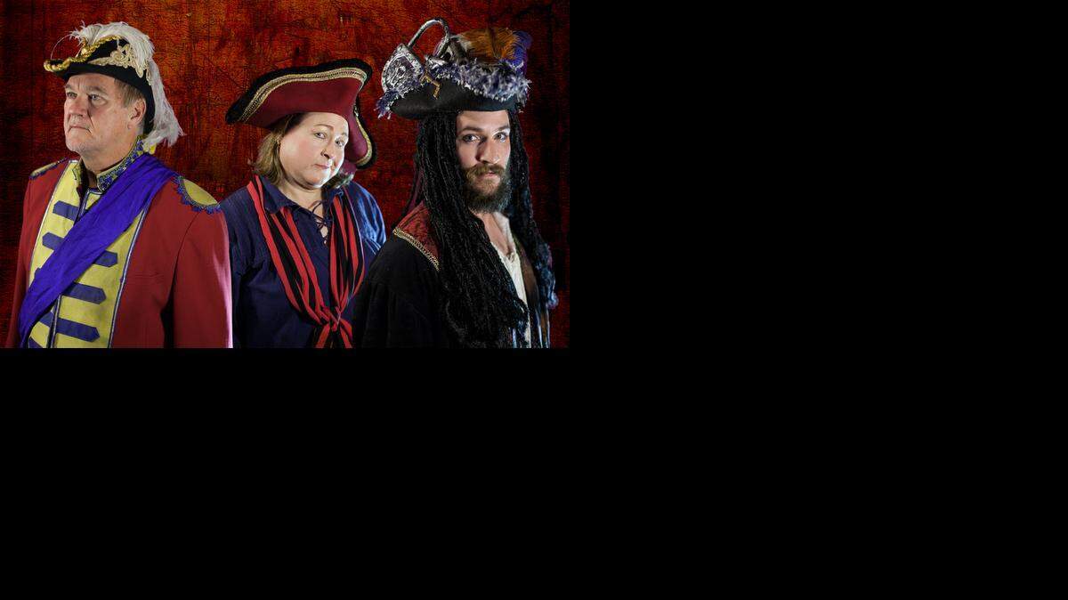 
Brad Reed, Tracy Jones and Ron Daily star in Playhouse Merced’s production of “Pirates of Penzance.”
