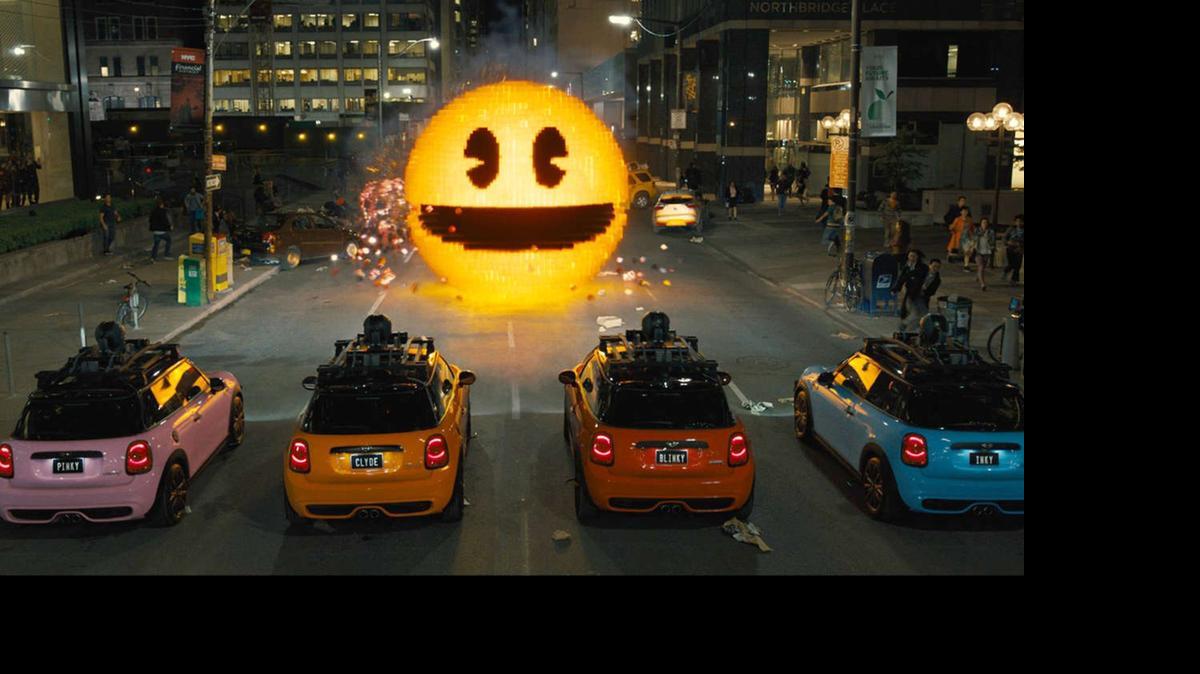 
Aliens get a gander of Earthlings’ violent video games and deduce that an invasion is in order in the comedy “Pixels,” directed by Chris Columbus.
