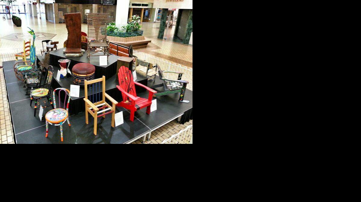
The “21 Chairs Project” in the Merced Mall’s Center Court
