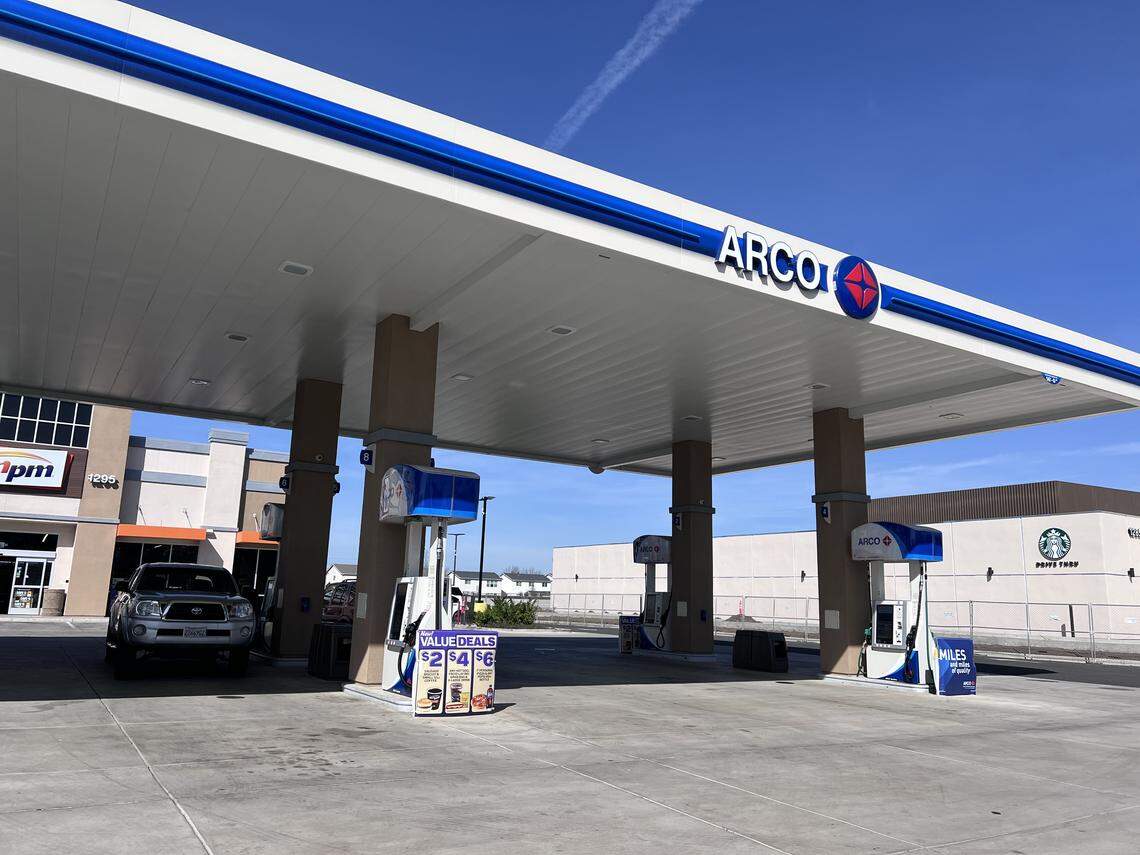An ARCO gas station at 1295 West Yosemite Ave., Merced.