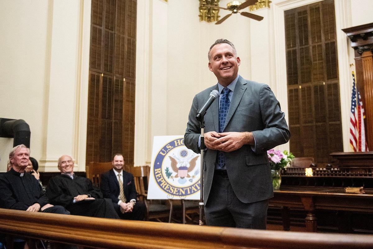 United States Representative Adam Gray speaks to those in attendance during a swearing-in ceremony at the Merced County Courthouse Museum in Merced, Calif., on Thursday, Jan. 30, 2025. Gray was officially sworn in as a member of the 119th Congress on Jan. 3, 2025.