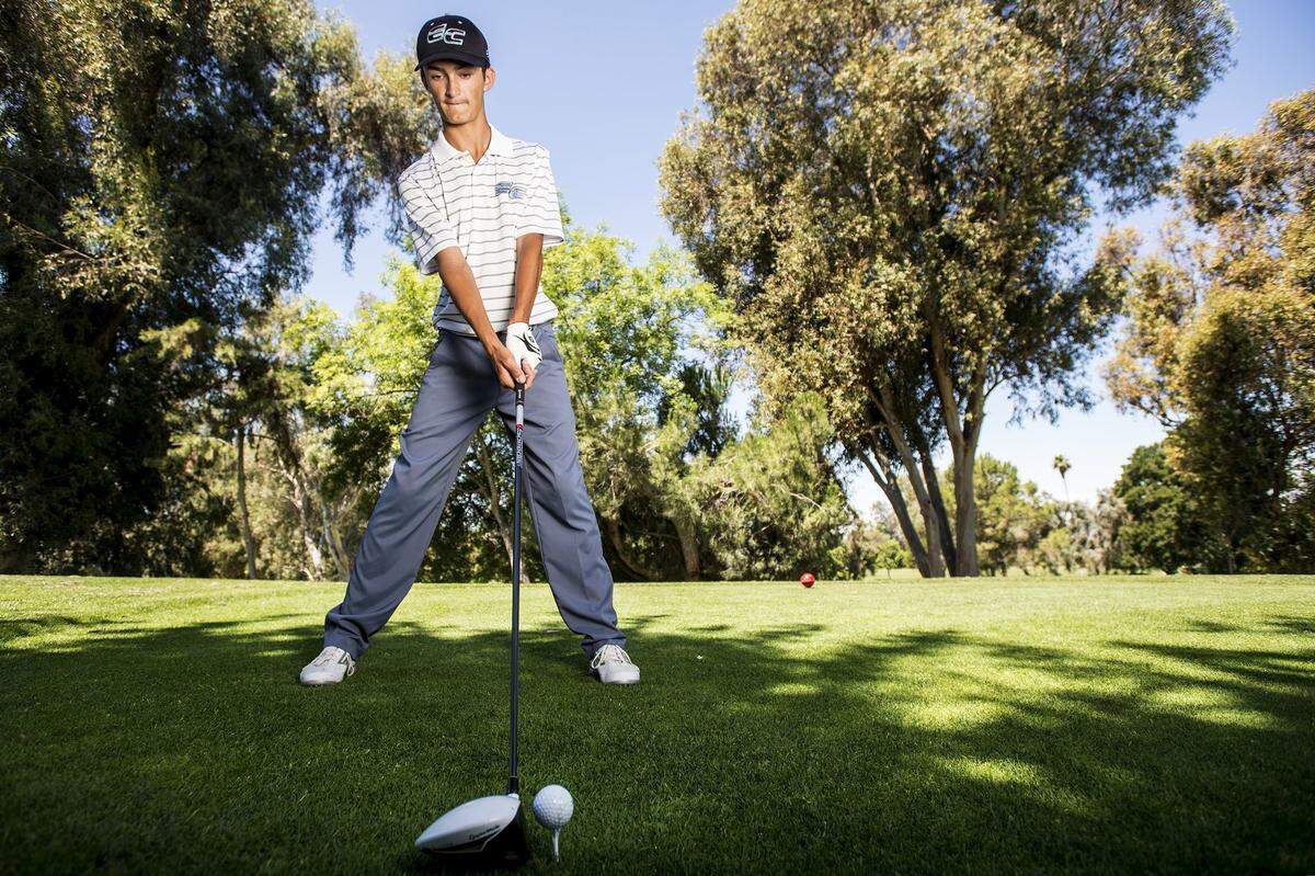 El Capitan High School’s Christopher Giardina poses for a portrait at the Merced Golf and Country Club after being named the Merced Sun-Star Player of the Year in 2016. Giardina is headed to Domincan University to continue his golfing career in college.