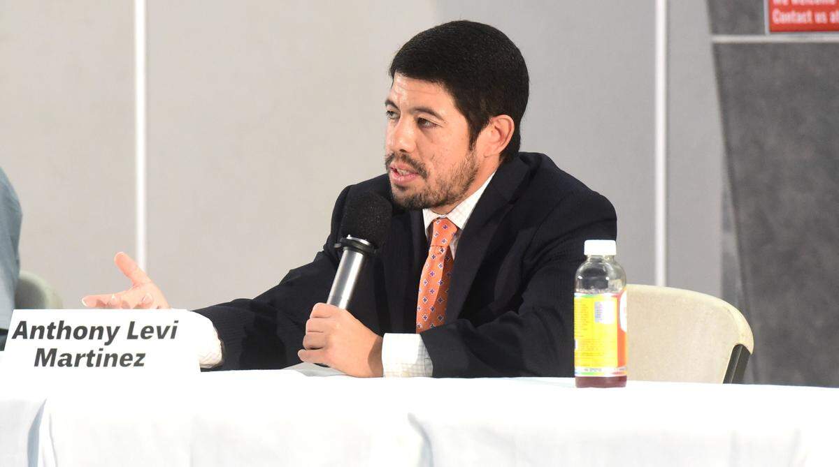 Merced mayoral candidate Anthony Levi Martinez participated in a candidate forum held at the Merced Boys & Girls Club on Saturday, Sept. 14, 2024.