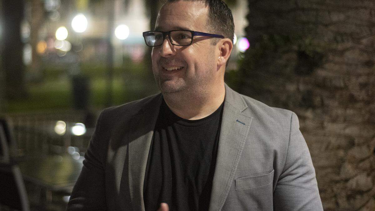 Mike Murphy speaks about Measure C as the first Primary Election voting results are released in Merced, Calif., on Tuesday, March 5, 2024.