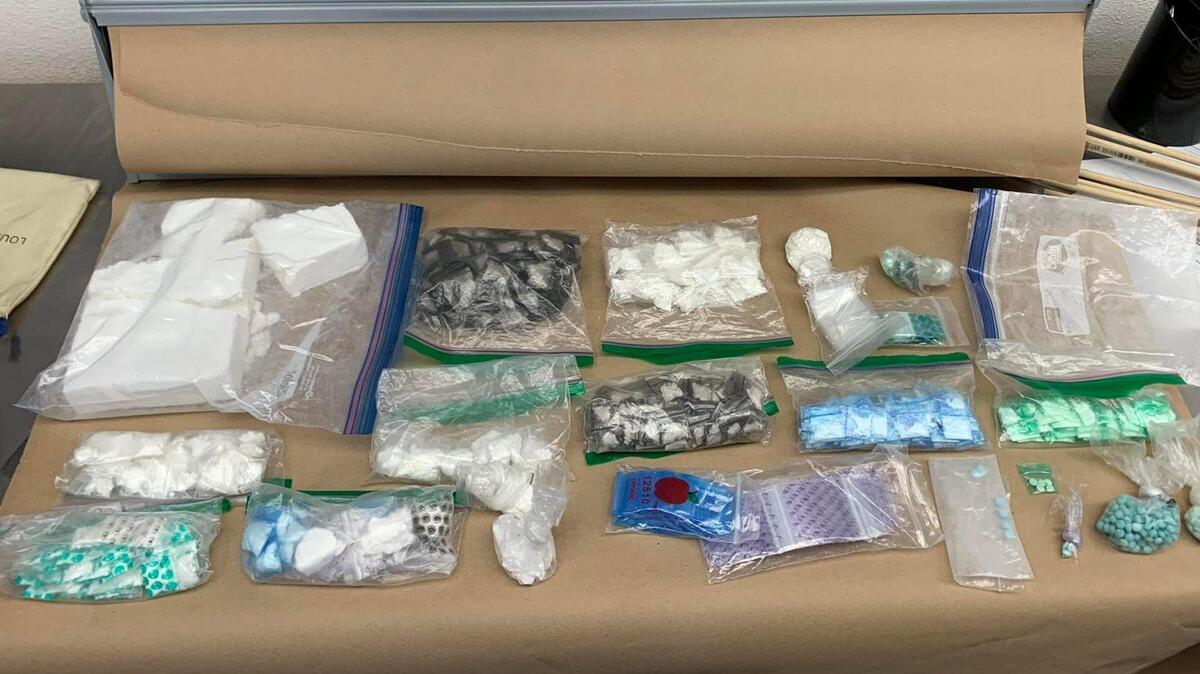 A Los Banos man was arrested on April 28, after officers located suspected cocaine during a search of his home, according to the Los Banos Police Department. The probation operation included Los Banos police officers, special agents from the Department of Homeland Security and members of Merced County Probation. Image courtesy of Los Banos Police Department.