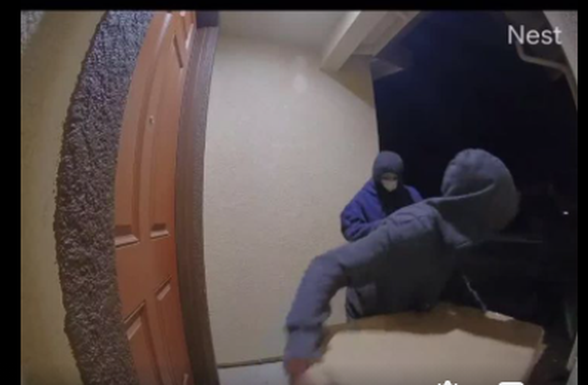 The Merced Police Department is seeking help from the public to identify three suspects who stole packages from a front porch in Merced on Nov. 28, 2020.