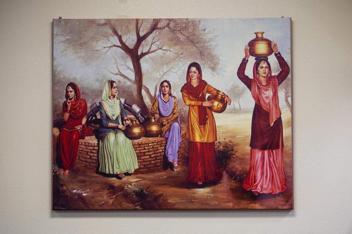 Artwork hangs on the wall at Masala Express, located at 560 W. Olive Avenue in Merced, Calif., on Thursday, Jan. 5, 2023.