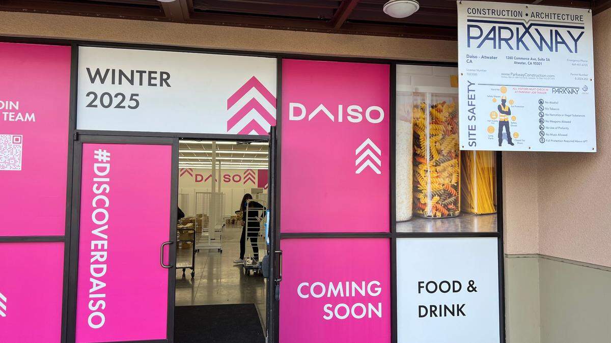 Daiso employees in Atwater prepare for the store’s grand opening on Nov. 16. The Japan-based retail chain opened its first Central Valley location in Visalia in October.