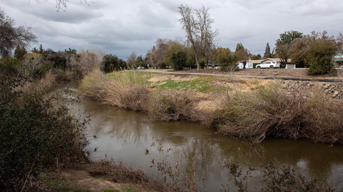 Bear Creek in Merced, Calif., on Wednesday, March 8, 2023.