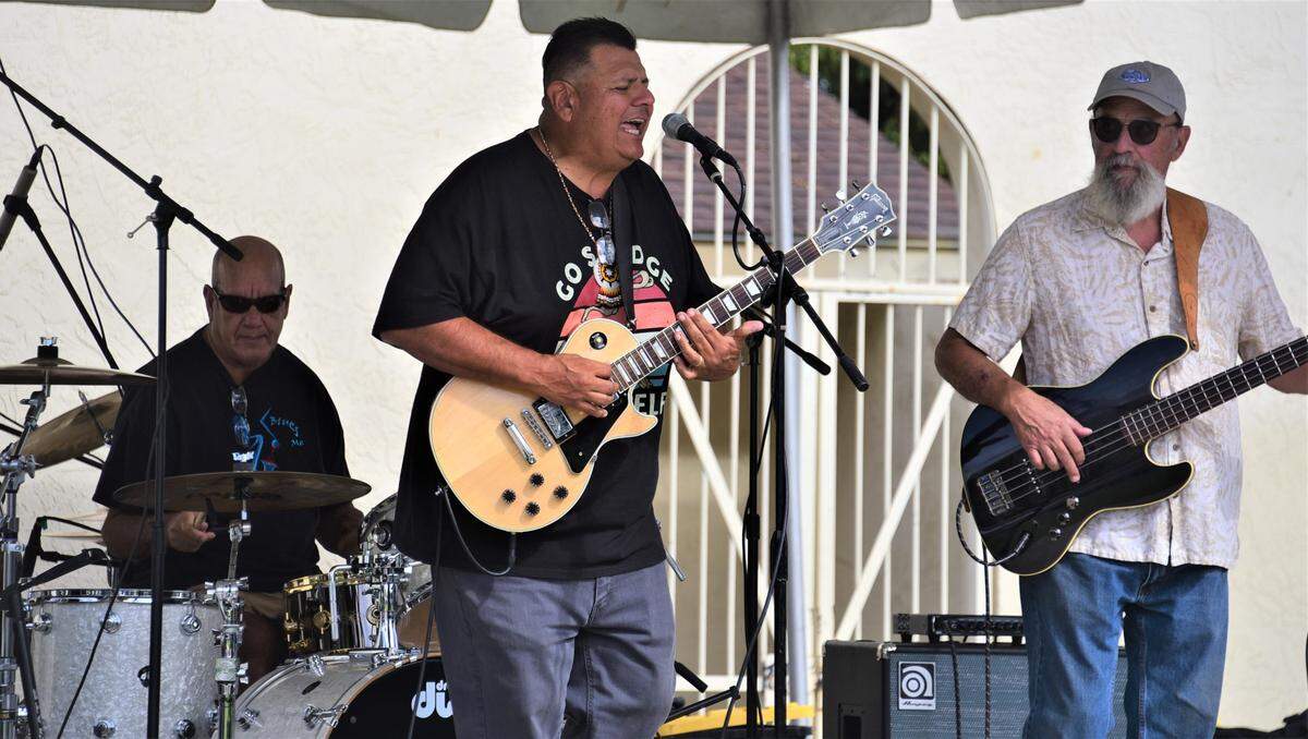 Mike Hammar and the Nails perform on stage at the Merced County Nut Festival on Saturday, Oct. 22, 2022 at the Merced County Fairgrounds.