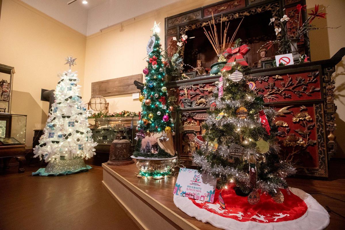 Christmas trees on display at the Merced County Courthouse Museum on Tuesday, Nov. 26, 2024. The annual Christmas tree exhibit features more than 80 trees and runs through Dec. 30. A Christmas Tree open house will be held on Dec. 1 and include live entertainment including musical performances.