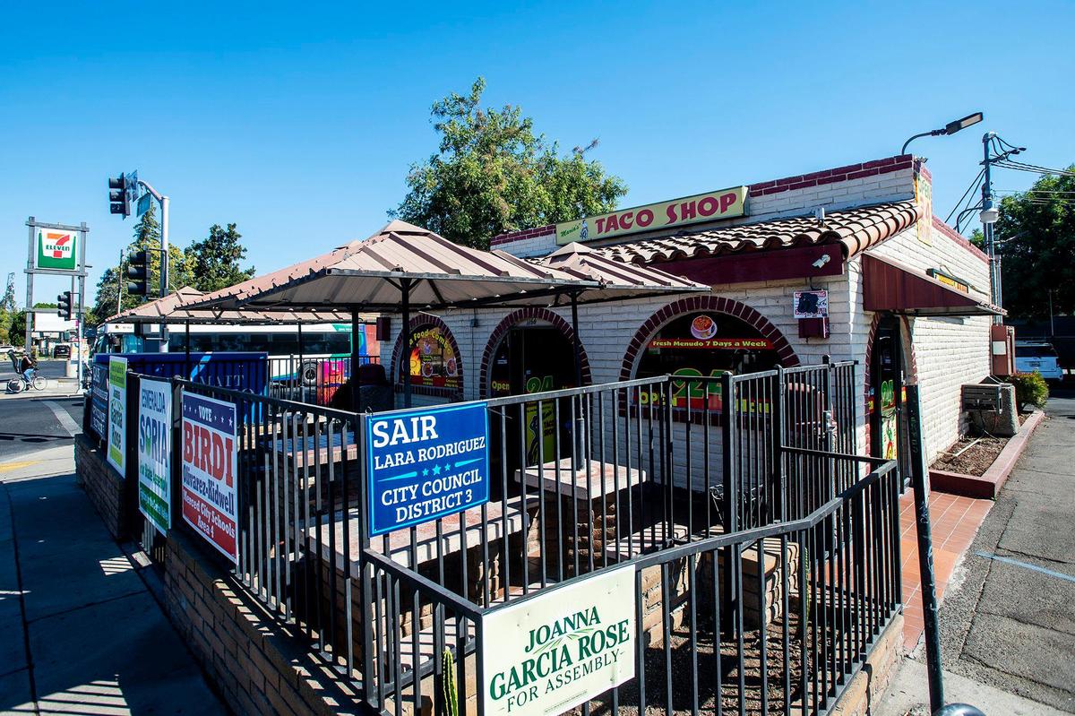 Maria’s Taco Shop located at 1750 R Street in Merced, Calif., on Monday, Oct. 14, 2024. The restaurant has been operating at the same location in Merced for 32 years.