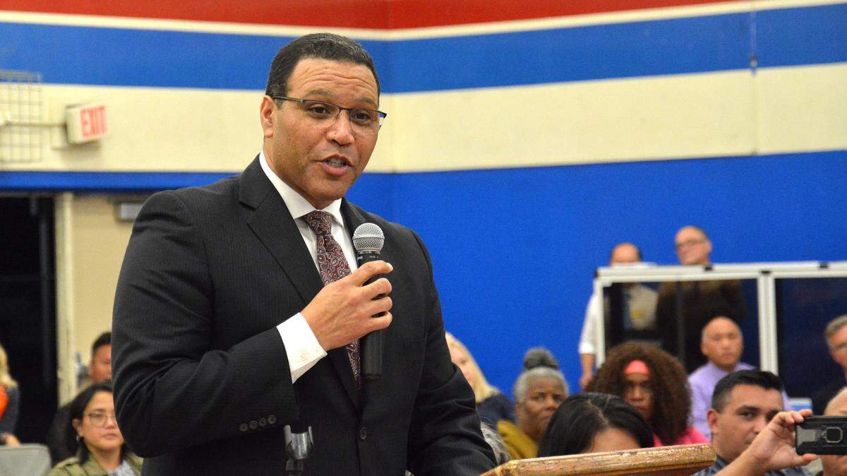 Richard Alan “Al” Rogers, a Sacramento area native and educator, speaks to the Merced City School District board after he was selected and hired by the Merced City School District on Tuesday, Nov. 12, 2019, as the new superintendent, effective Jan. 1, 2020.