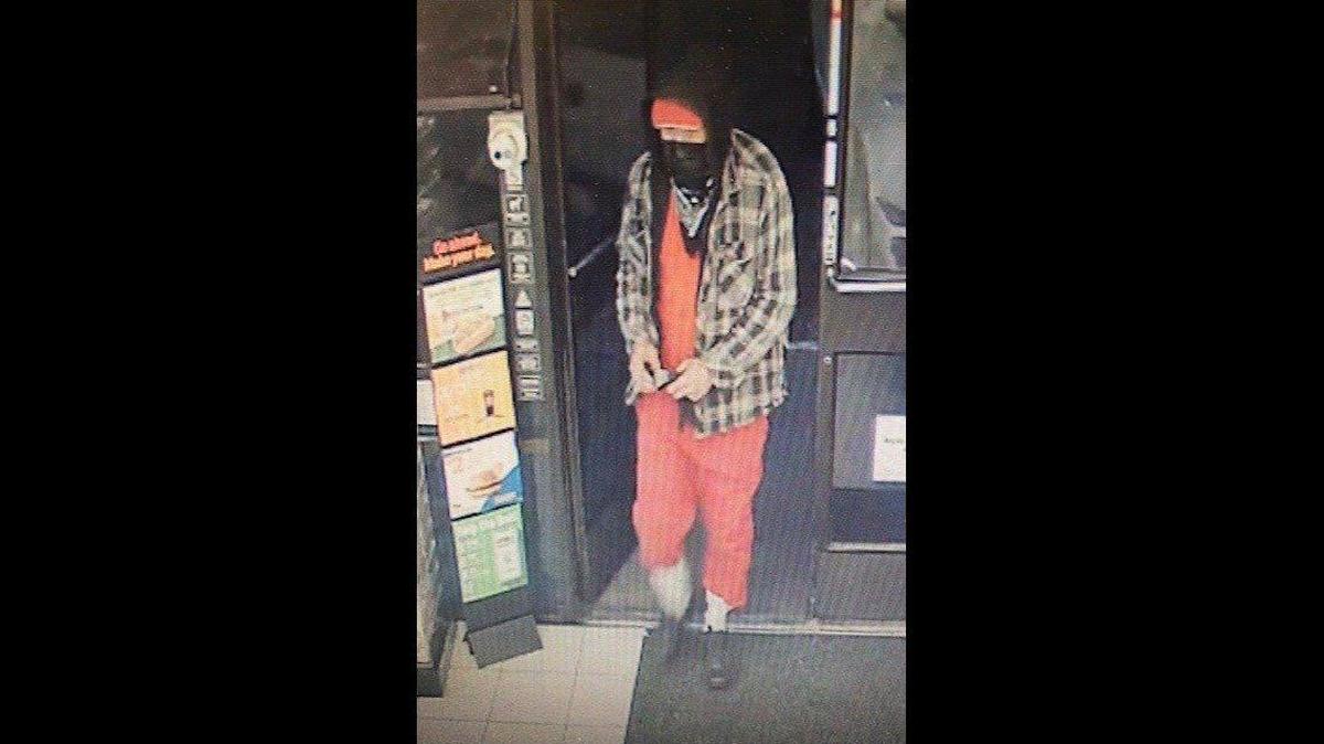 Authorities are investigating after receiving a report of an armed robbery at the 7-Eleven at 1810 R St. on Sunday, April 17, 2022, according to the Merced Police Department. Police said the suspect stole $500 and cigarettes. Image courtesy of Merced Police Department.