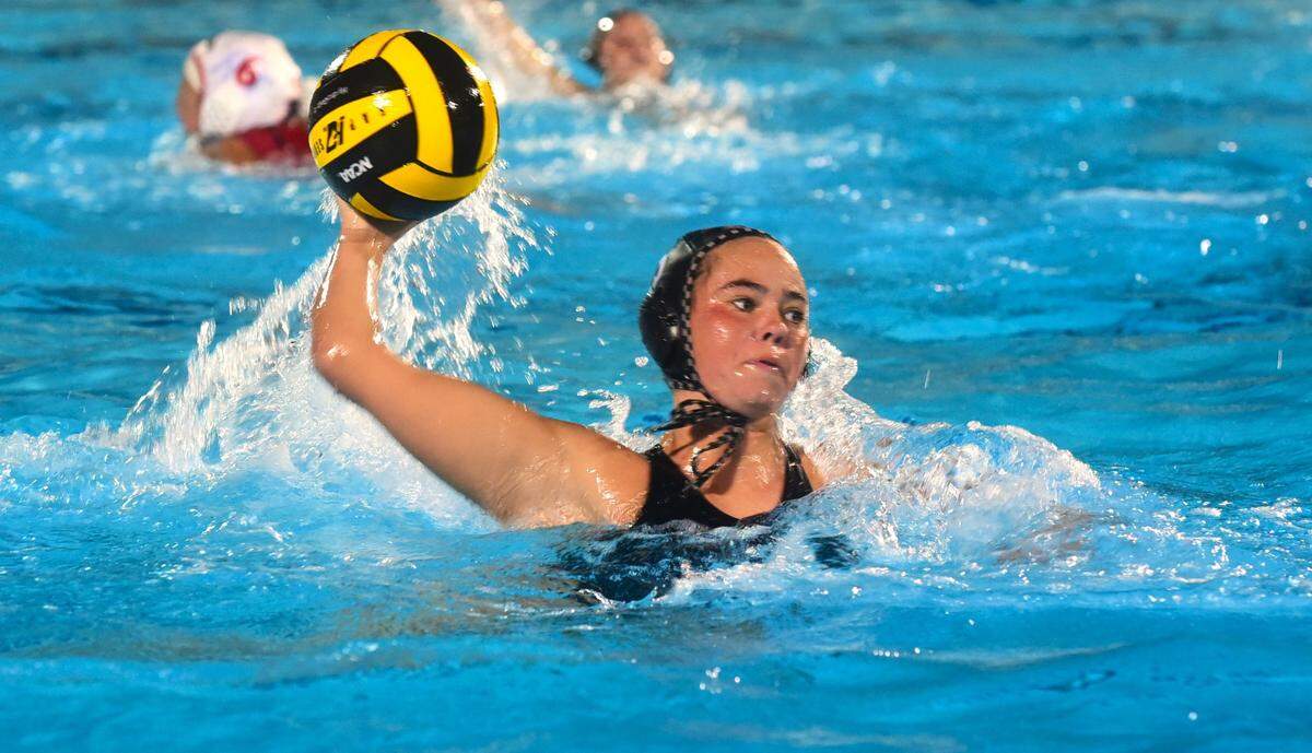 Buhach Colony High School junior Joslyn Stevens (13) scores one of her four goals during a playoff game against Ripon on Tuesday, Nov. 14, 2023 at Buhach Colony High School in Atwater, Calif.