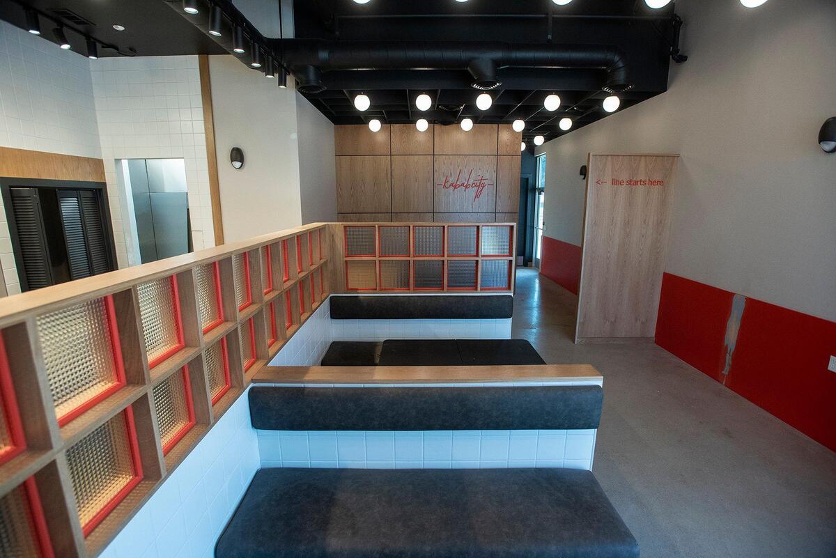 Works continues inside Kabab City, a restaurant offering Mediterranean cuisine located at 125 E. Yosemite Avenue in Merced, Calif., on Wednesday, April 19, 2023. According to owner Tony Yanni, the location is expected to open in May.