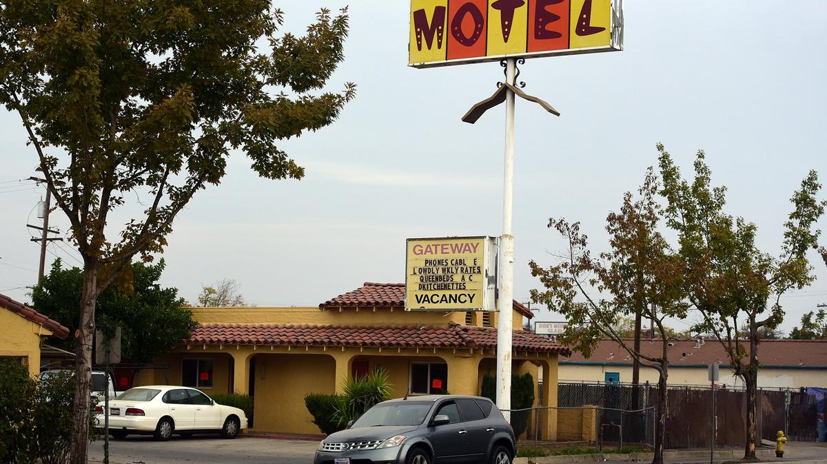 The city of Merced shutdown 10 units at Gateway Hotel -- seen here Tuesday, Nov. 13, 2018 -- that officials said were unsafe. People who were living there said they are now homeless, living out of their car.