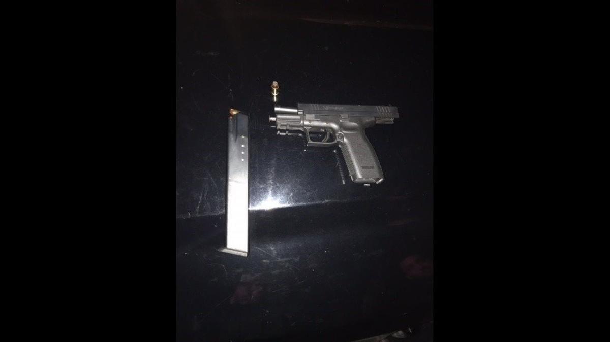 A suspected gang member was arrested in Merced on Friday, after an officer stopped a suspicion vehicle with no headlights, in the 800 block of M Street, according to the Merced Police Department. Police said the suspect, who was in the vehicle with four juveniles, had a warrant for his arrest. During a search of the vehicle, officers located a loaded handgun. Image courtesy of Merced Police Department.