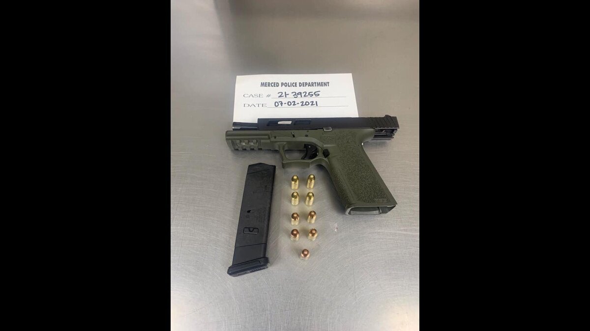 A man was arrested on July 2, after Merced police officers found him with a loaded handgun at a carnival in the 900 block of Martin Luther King Jr. Way in Merced, according to the Merced Police Department. Image courtesy of Merced Police Department.