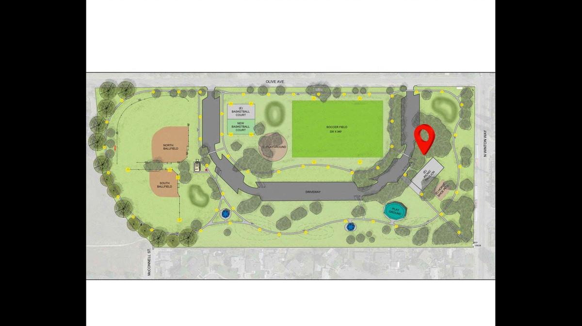 A groundbreaking ceremony was held Monday, to celebrate a $3.7 million renovation project to the community park in Winton. According to the County of Merced, some of the renovations will include lighting, restorations to a soccer field and baseball field, new picnic shelters, a new playground and a 5,650-foot walking path. Image courtesy of Merced County.  