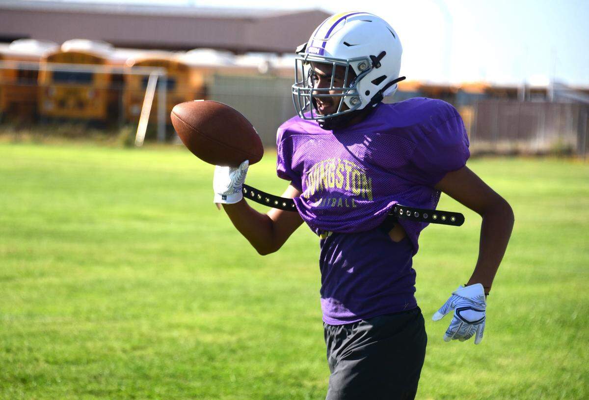 Livingston High’s 6-foot-2 receiver Luis Sandoval will be a top target for the Wolves this season.