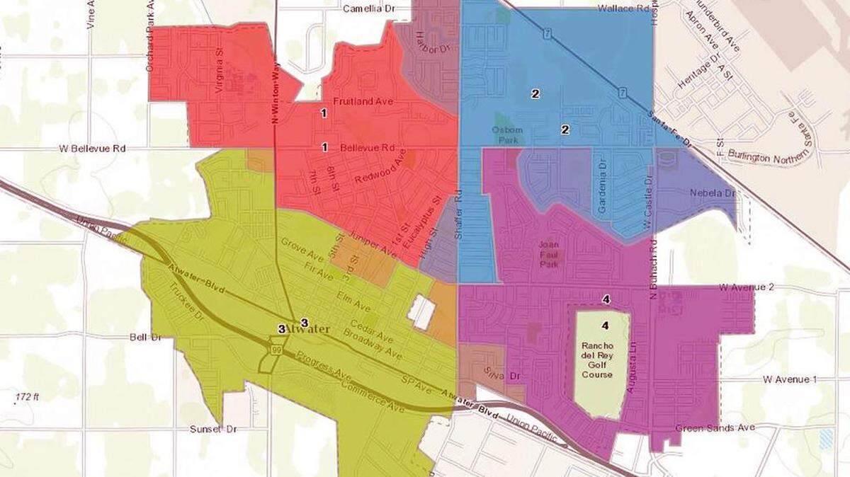The Atwater City Council picked a map on Monday, Sept. 25, 2017, for future local elections. The process stalled on Monday, Oct. 9, 2017.