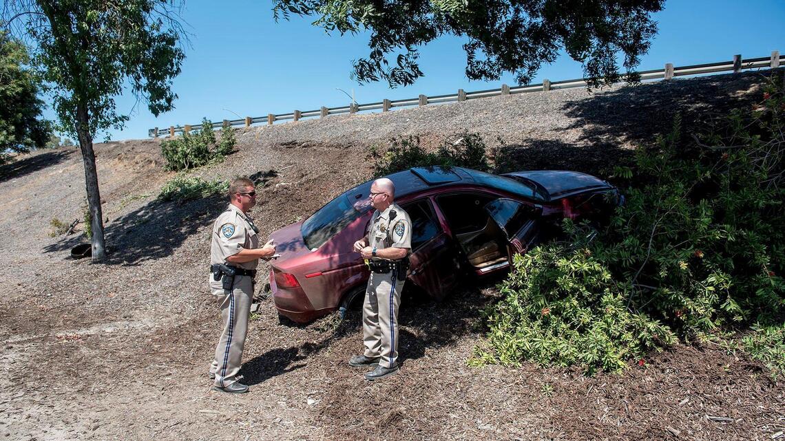 Man reportedly fled scene after car left roadway in Merced | Merced Sun ...