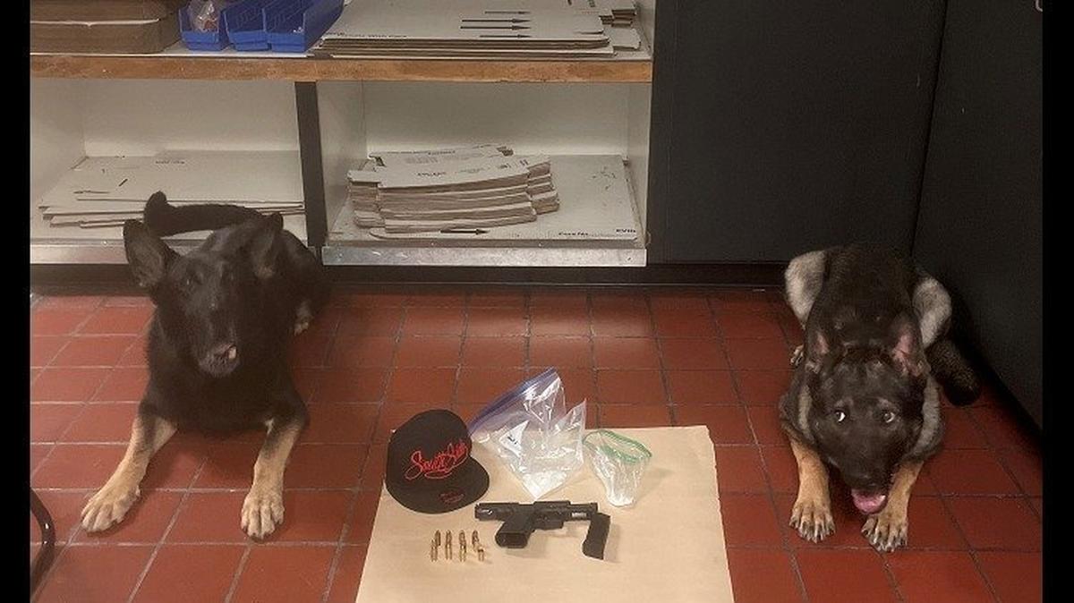 An 18-year-old man and three 16-year-old males were arrested Tuesday following a pursuit of a stolen vehicle in Merced, according to the Merced Police Department. Police said the driver of the vehicle was one of the juveniles. Methamphetamine and a modified handgun were found during a search of the vehicle, according to police. Image courtesy of Merced Police Department.
