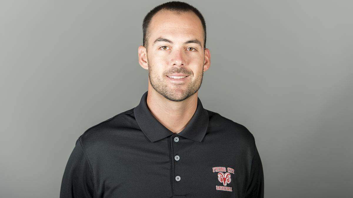 Alex Fletcher, 27, poses for a portrait in Merced, Calif., on Tuesday, July 10, 2018. Fletcher, a Golden Valley High School graduate, has been named the new head coach of the Fresno City College women's basketball team.