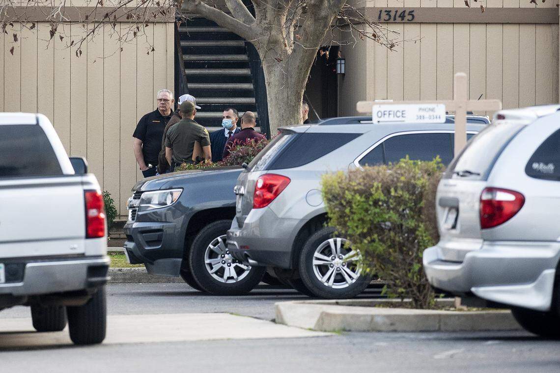 The Merced County Sheriffs Office is investigating after three children were found dead inside a residence at an apartment complex in Le Grand, Calif., on Wednesday, Jan. 12, 2022. According to authorities, a woman was transported to a hospital with life-threatening injuries.