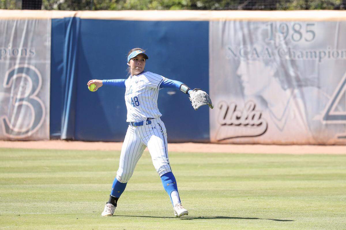Former Merced High star Madilyn Nickles continues to shine for the UCLA softball team. Photo by Rand Bleimeister/UCLA Athletics.
