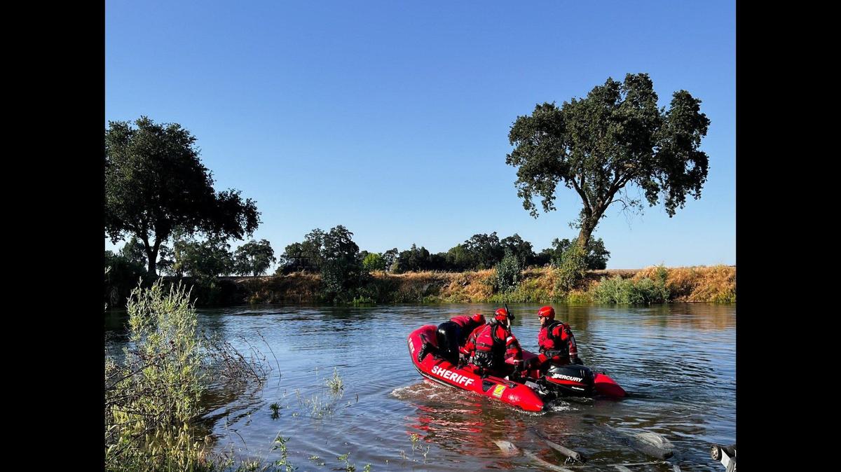 The body of an unresponsive male was pulled from the Merced River on Sunday by the Merced County Sheriff’s Office Water Rescue and Recovery Team, according to authorities. Deputies said the body was located about one mile downstream from Hagaman Park. Image courtesy of Merced County Sheriff’s Office.