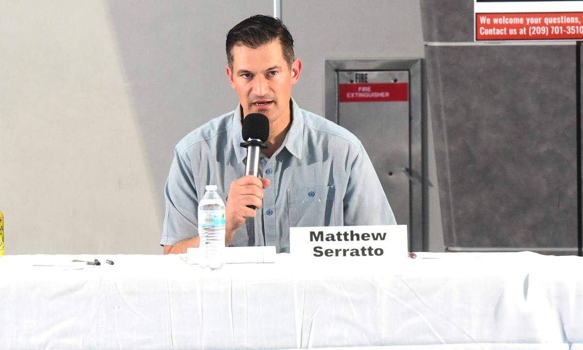 Merced Mayor Matthew Serratto is seeking reelection in November. Serratto participated in a candidate forum at the Merced Boys & Girls Club on Saturday, Sept. 14, 2024.