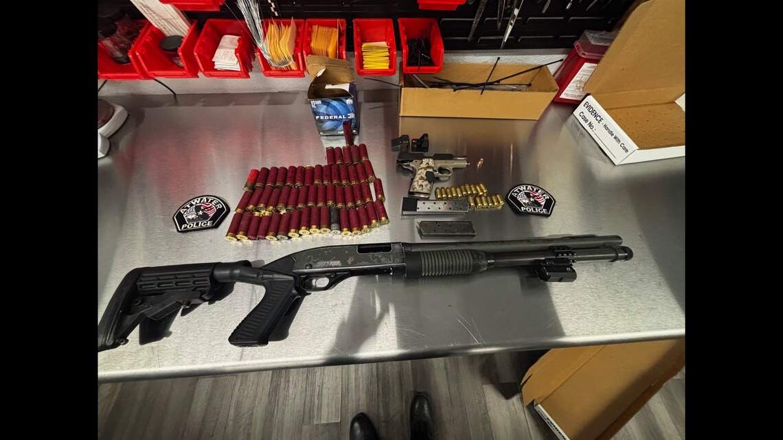 After short standoff, Atwater man surrenders to police. He faces gun charges