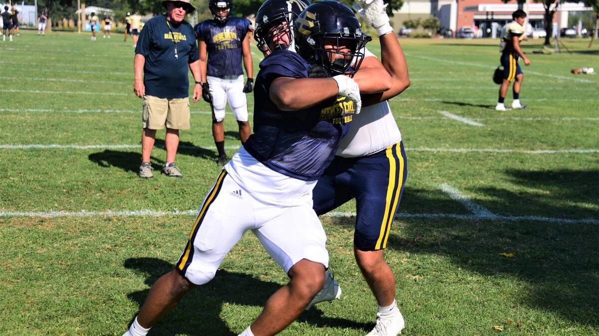Merced College sophomore Jaylen Thao-Booth led the state with 17.5 sacks last year as a freshman.