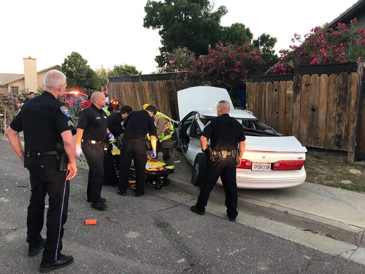 Police went to a home in the 600 block of Winepress Street about 8:10 p.m. Wednesday, July 4, 2018, and two officers witnessed a man in a 1997 Ford Thunderbird ramming a parked car from behind, according to Los Banos police.
