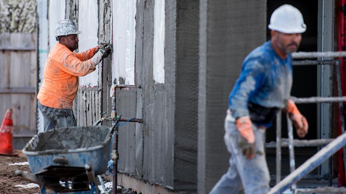 New home construction along Revelle Drive in Merced, Calif., on Friday, March 8, 2019.