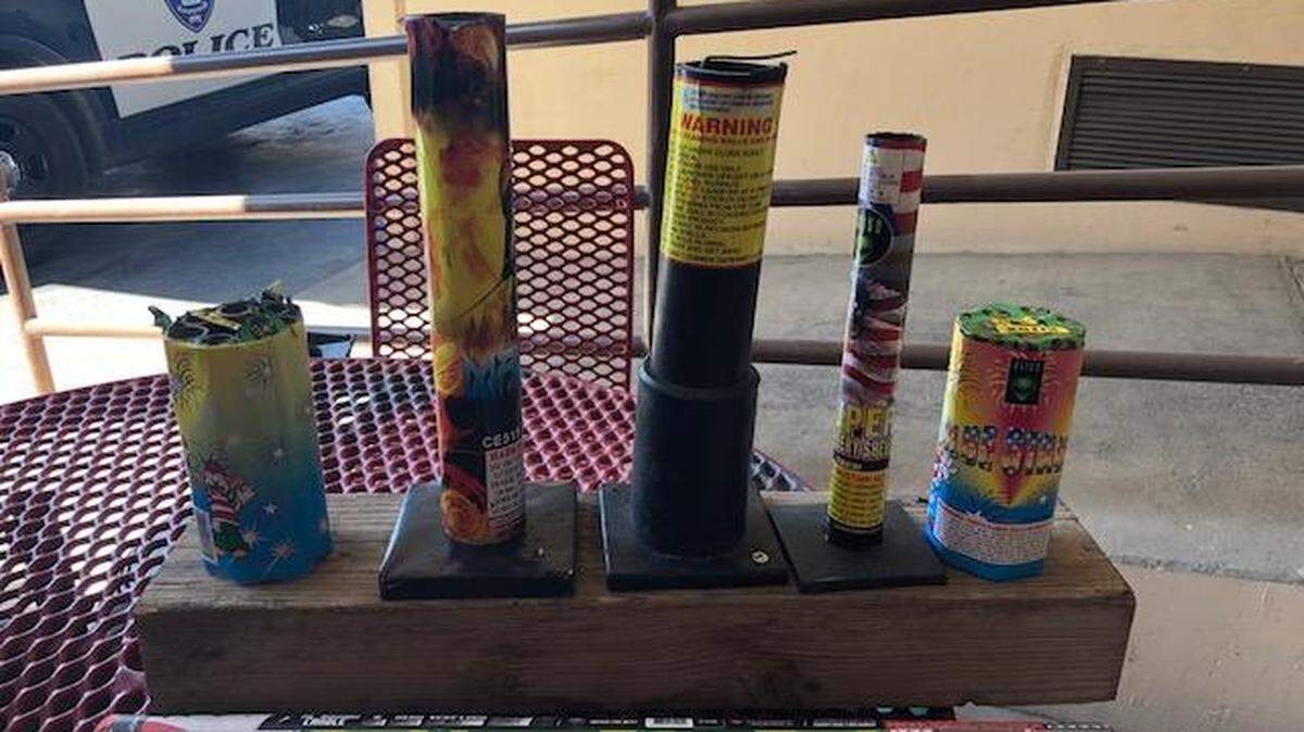These illegal fireworks were confiscated by the Los Banos Police Department during heightened enforcement leading up to July 4, 2018.