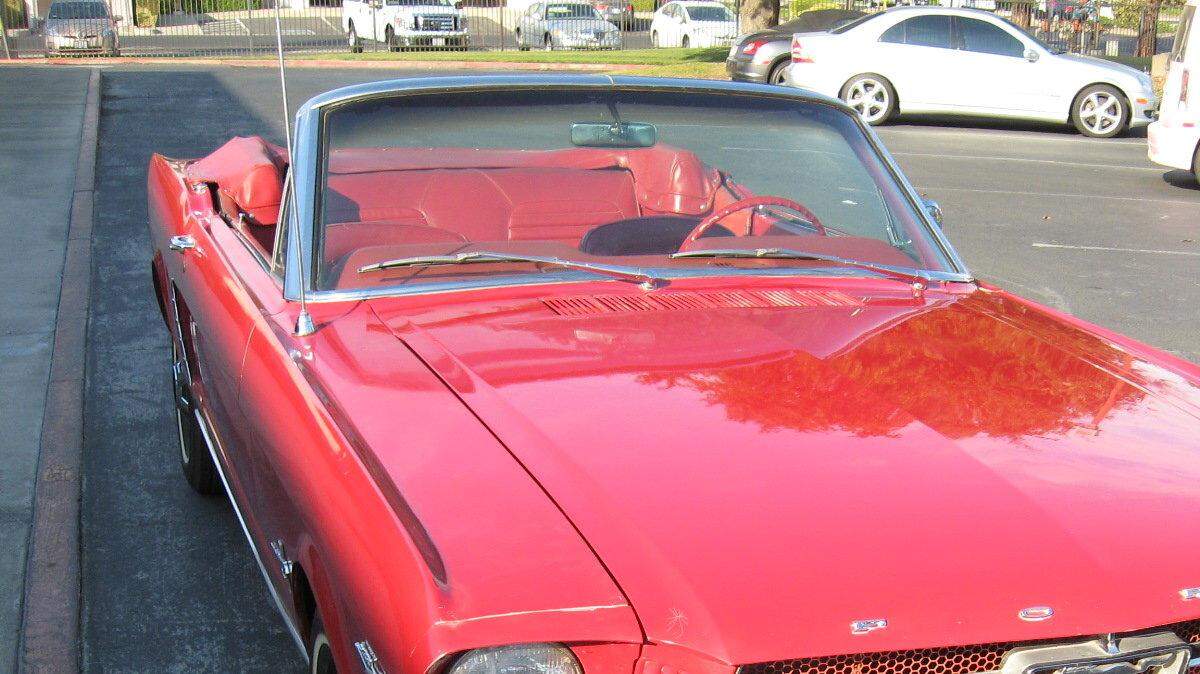 Sherman "Sonny" Stevens' 1964 1/2 Mustang convertible, which remains in original condition.