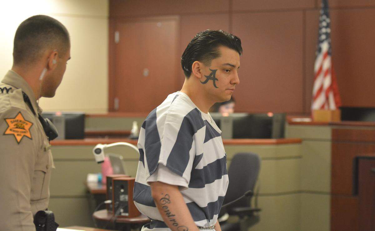 Eric Cruz Madero, 22, of Merced, is escorted out of a Merced County courtroom after Merced County Judge Mark Bacciarini found him guilty of murder during a court trial Wednesday, Aug. 14, 2019, in Merced Superior Court.