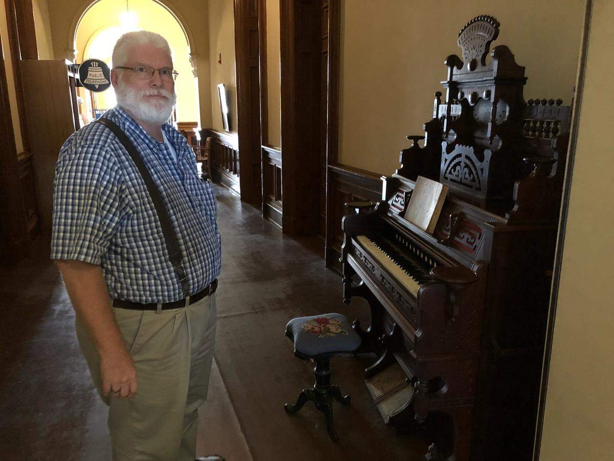 Merced County Courthouse Museum docent Ron Pirtle claims to have seen a ghost he named “Everett” standing near the organ in the main hallway on the second floor of the museum.