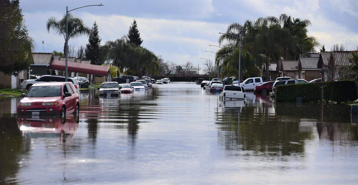 Many residents live on Dana Avenue, which is located off of Childs Ave., have evacuated their homes due to flooding in Planada, Calif.
