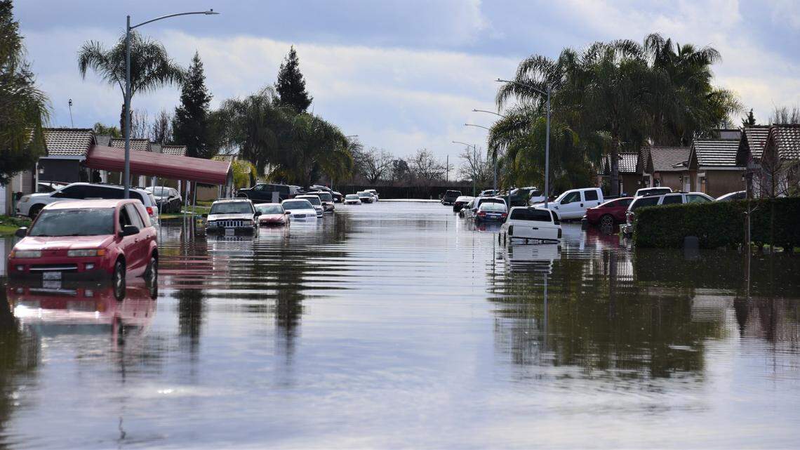 Many residents on Dana Avenue evacuated their homes due to flooding in the Merced County town of Planada.