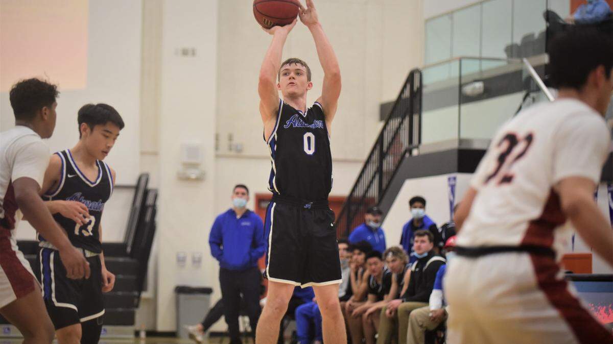 Atwater High junior Colton Dukes goes up for a shot during a game against Merced on Wednesday, Feb. 2, 2022 at Merced High School. Dukes recently surpassed 1,000 career points.