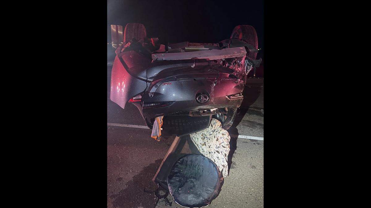 A driver going southbound on Highway 99 fell asleep in Atwater on Friday, March 27, 2026.