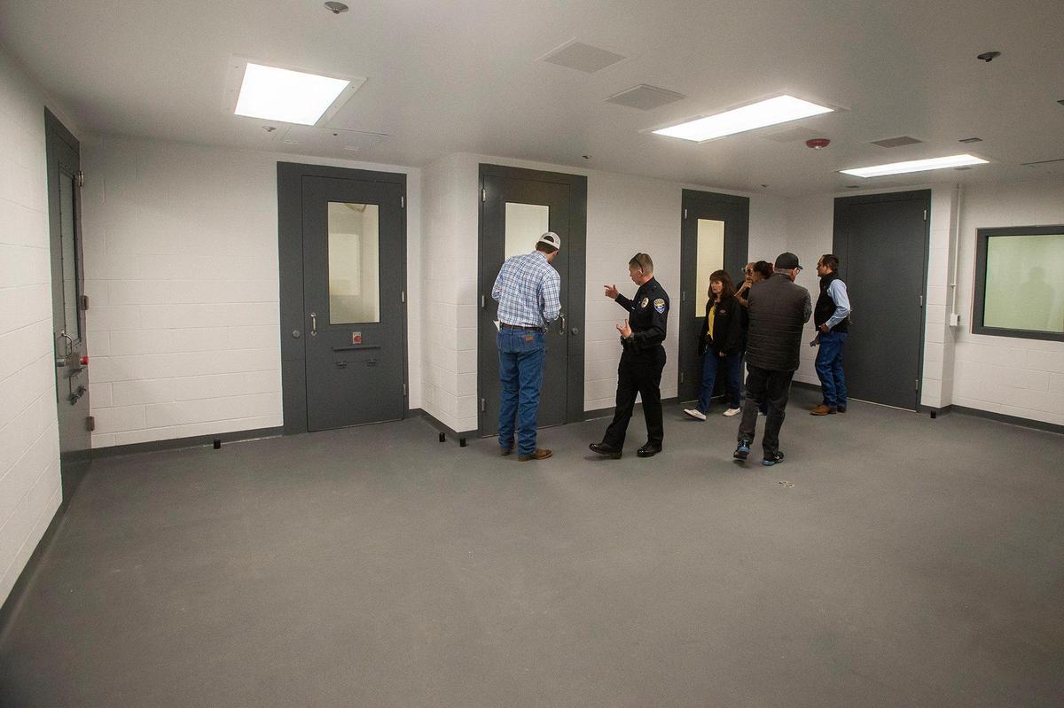 The new Los Banos Police Department headquarters located at 1111 G Street during a grand opening ceremony in Los Banos, Calf., on Friday, Nov. 3, 2023. In a separate ceremony Friday afternoon, Ray Reyna was sworn in as the new Los Banos Police Chief.