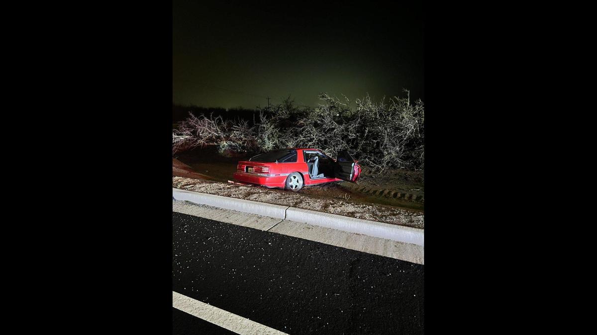 A car with two 15-year-olds inside tried to flee from an officer after allegedly failing to stop at a stop sign Sunday, according to the Merced Police Department. Image courtesy of Merced Police Department.