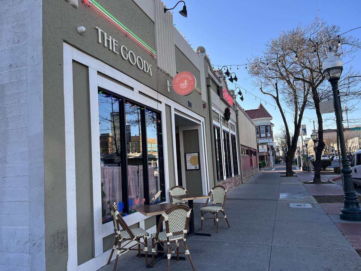 The Goods Italian Market and Deli next door to Bella Luna restaurant in downtown Merced.