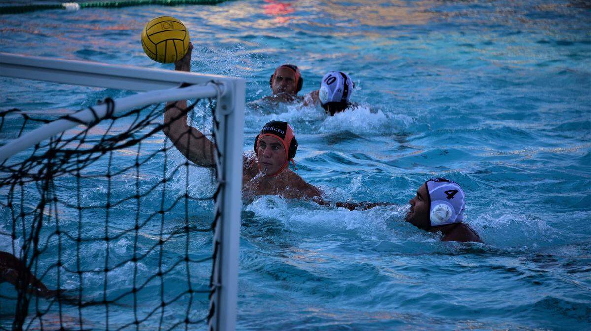 Merced High senior Easton Hamm scores a goal during the Bears’ 21-7 playoff win over Johasen on Wednesday, Nov. 3, 2021 at Golden Valley High School in Merced, Calif.